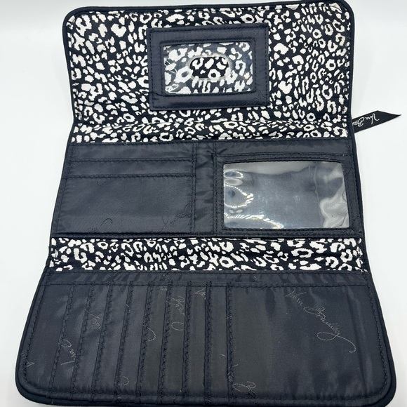 Vera Bradley Camofloral Blues Greens Trifold Wallet - Picture 3 of 6